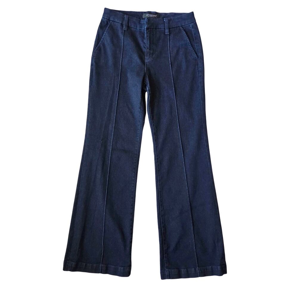 Liverpool Pintuck Bootcut Trouser Jeans Dark Denim sz 8 or 29, Fits sz 10,